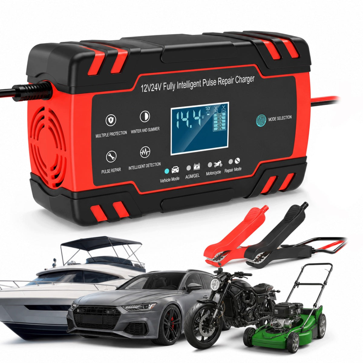 Battery rectifier with automatic REPAIR FUNCTION 12V 8A/24V 4 A