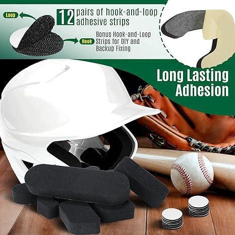 Batting Helmet Padding 2cm Thickened, Protective Cushioning Black Manufacturer no brand