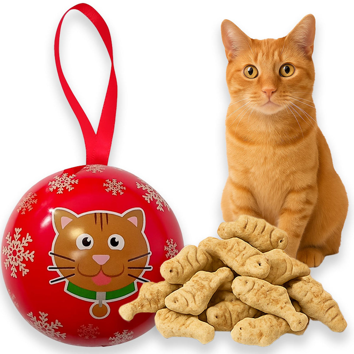 Bauble Gift Snacks Treats for Cat Cats Kitten Teether for Christmas