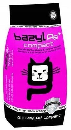 Bazyl Ag+ Compact bentonite cat litter with 20L nanosilver Brand Bazyl