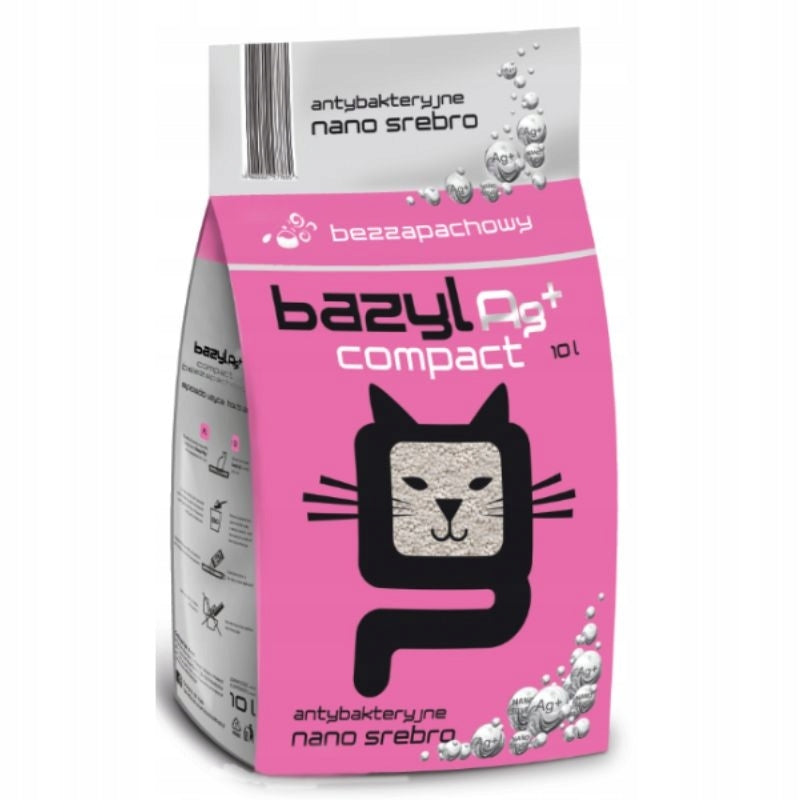 Bazyl Ag+ Compact bentonite cat litter with nano silver 10l Manufacturer code 5902020577454