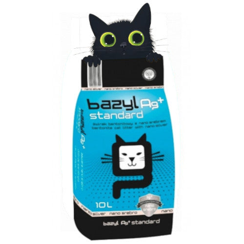 Bazyl Ag+ Standard 2-5 mm bentonite cat litter with nano silver 10l