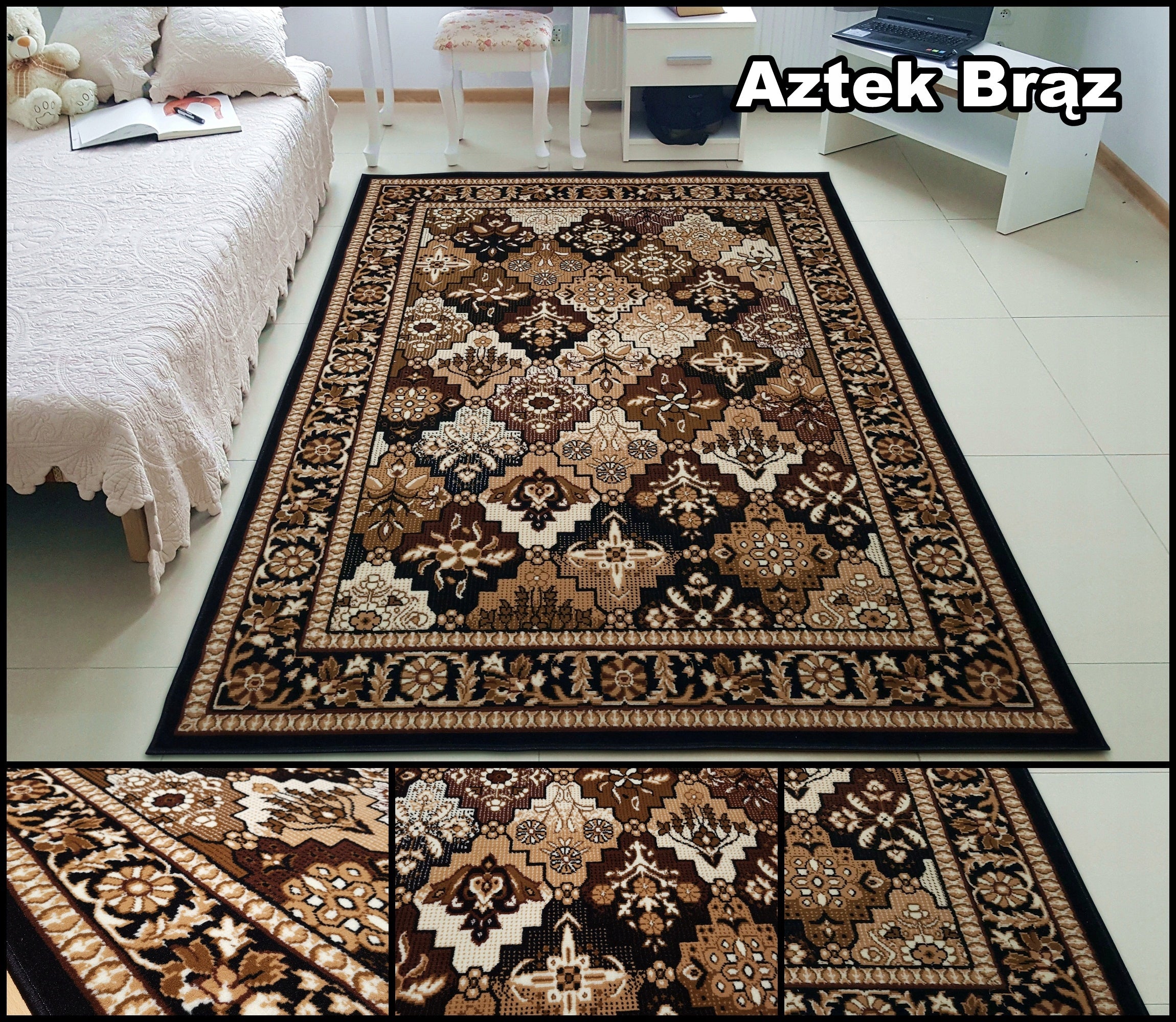 Bcf Densely woven carpet Alfa 150x210 MIX Style Bronze Bordo Grey @ Pattern Selection Product width 150 cm