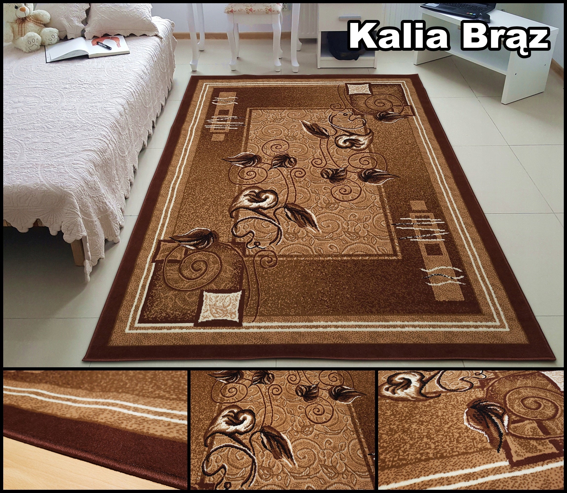Bcf Densely woven carpet Alfa 150x210 MIX Style Bronze Bordo Grey @ Pattern Selection Thickness 8 mm