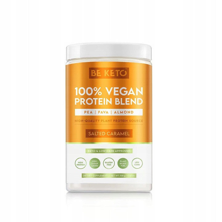 BeKeto 100% Vegan Natural Protein Salt Caramel 500g