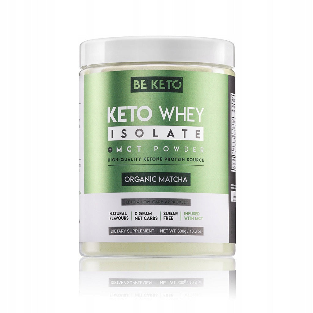 BeKeto Protein Isolate with MCT Oil Organic Matcha 300 g