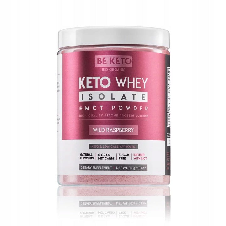 BeKeto Protein Isolate with MCT - Wild Raspberry 300G BE KETO