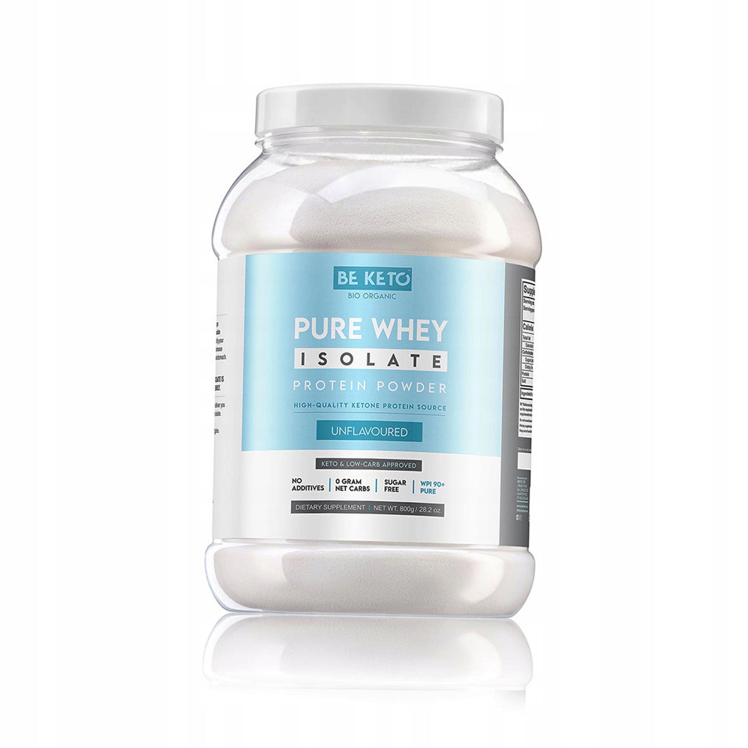 BeKeto Pure Protein Isolate Unflavored 800g Packaging status original