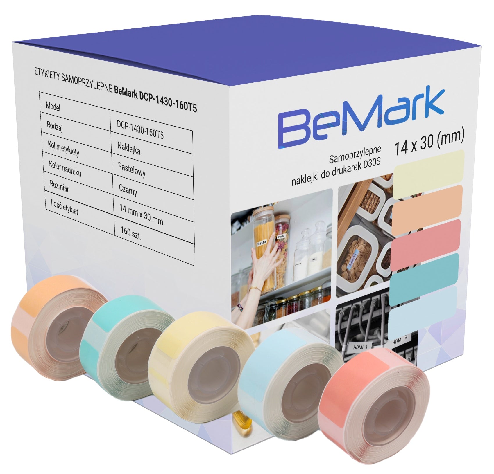 BeMark-Etiketten 14 x 30 mm / (DCP-1430-160T5) 