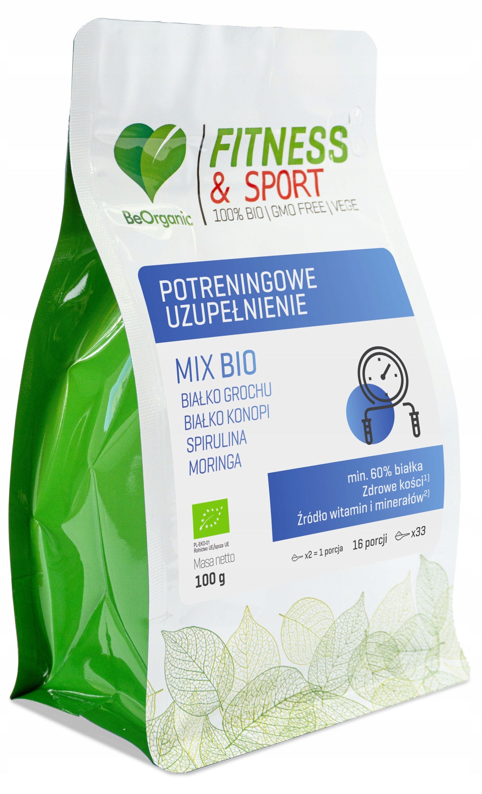 BeOrganic Fitness & Sport POST-WORKOUT SUPPLEMENT MIX BIO Powder 100g