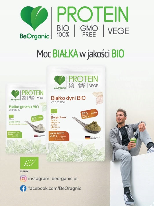 BeOrganic - Hemp protein powder 200 g - SUPERFOOD Brand BeOrganic