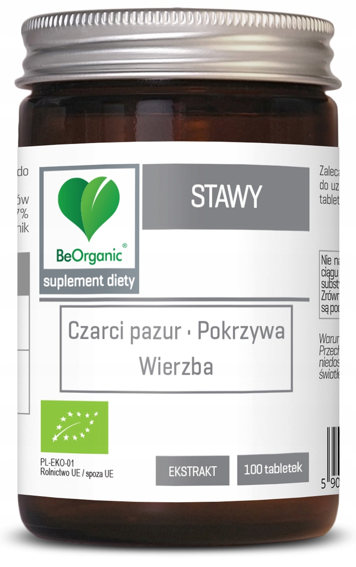 BeOrganic by Aliness JOINTS BIO 400mg 100 Tablets DEVIL'S CLAW Nettle