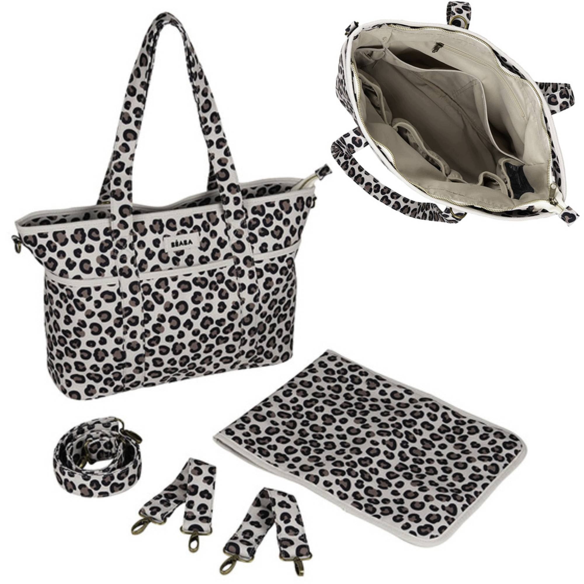 Beaba Bag for Mom for Stroller 22L + Changing Mat Madrid Leopard Clay