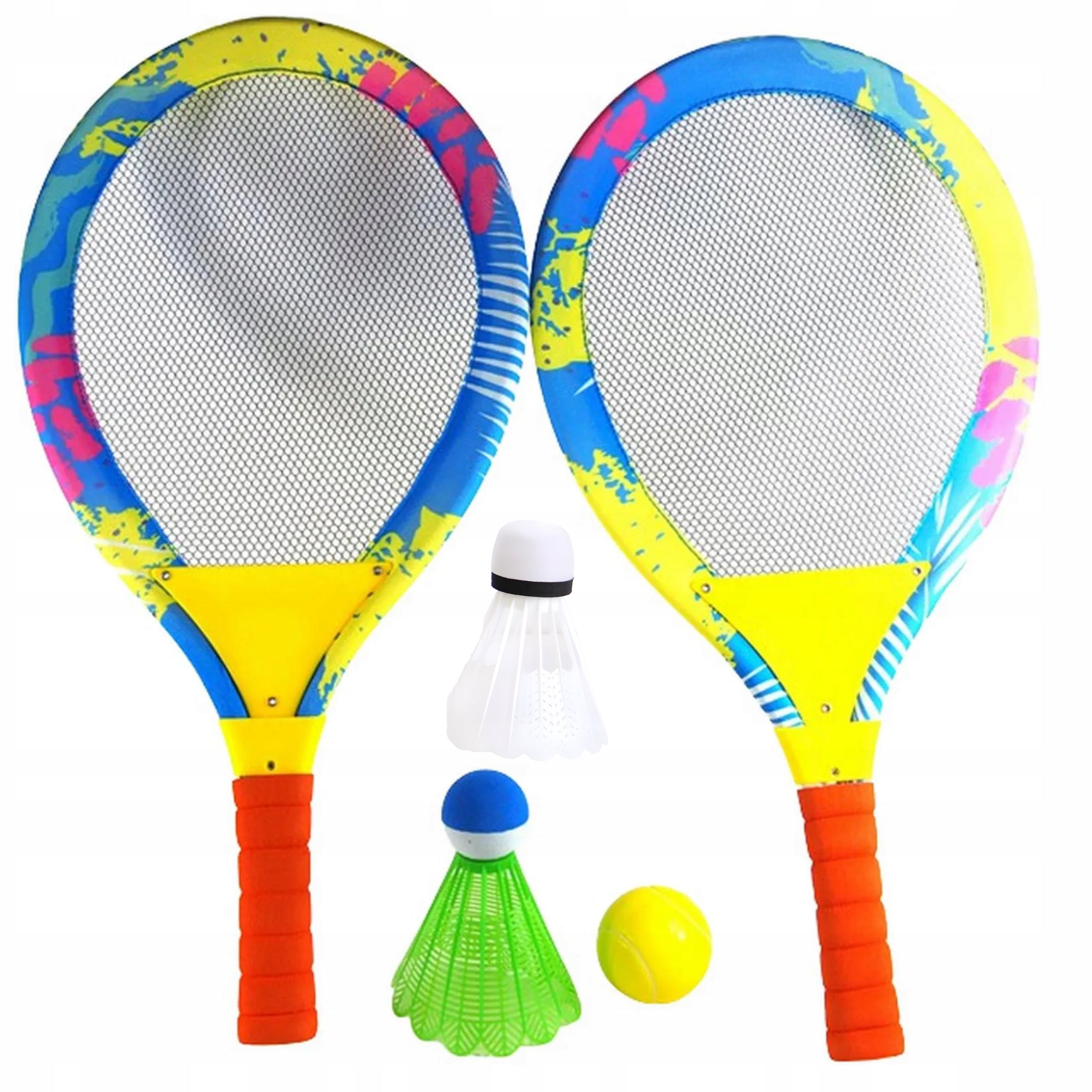 Beach Badminton Set Two Rackets Darts Ball Tennis Pallets Packaging status original