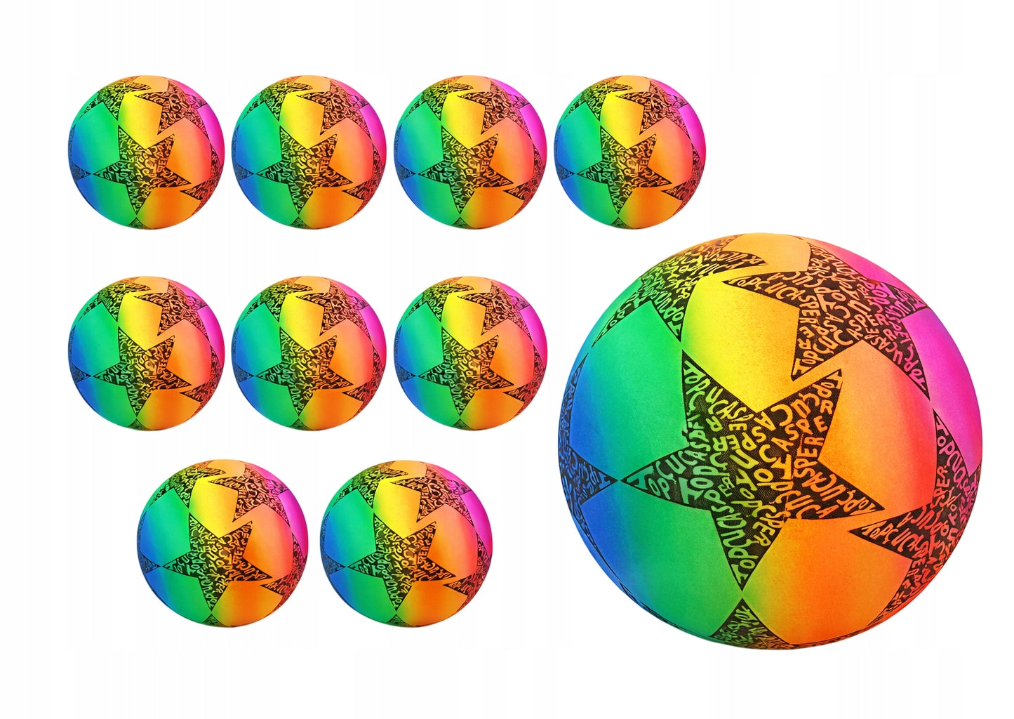 Beach Ball Rubber Inflatable Colorful 20CM for Gift 10PCS