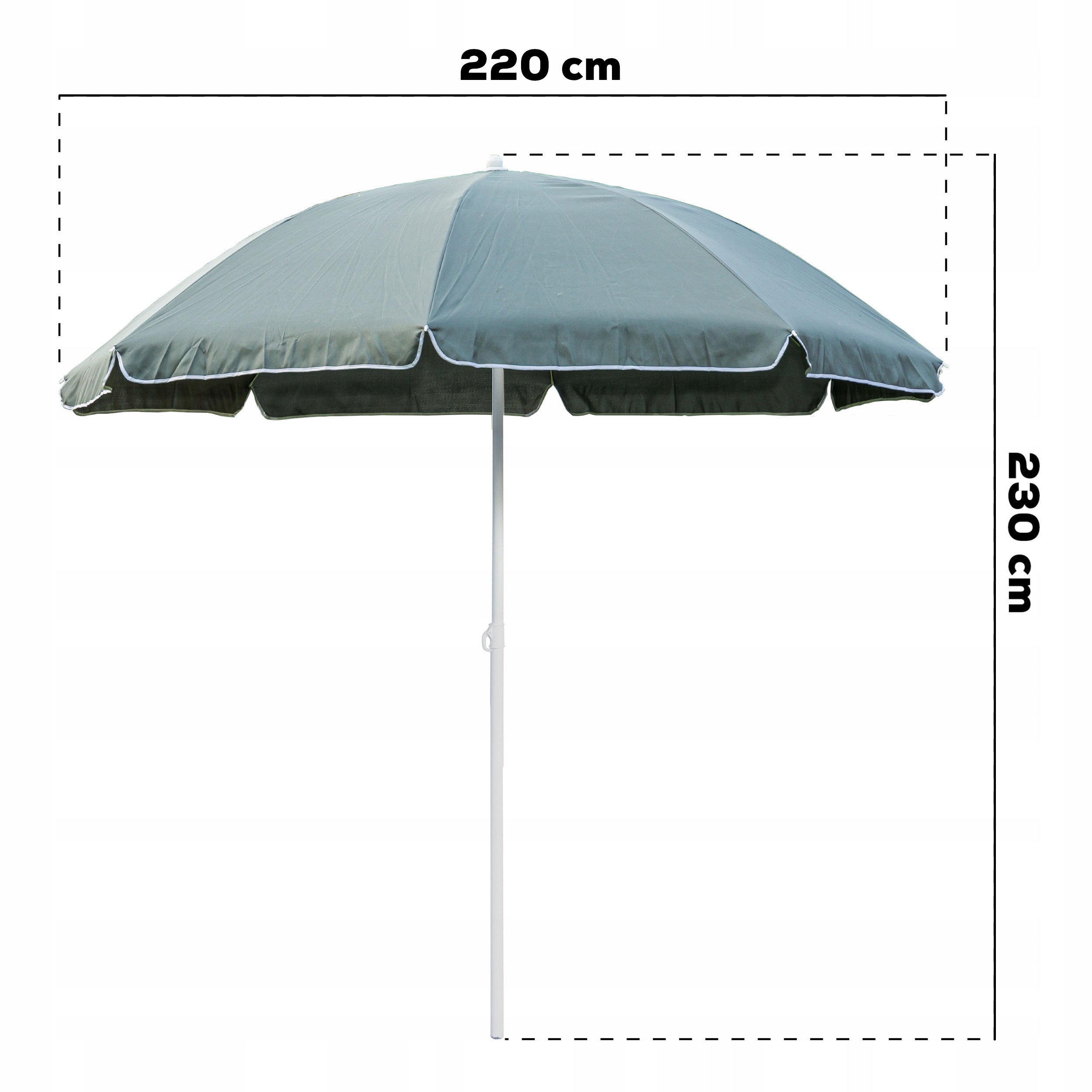 Beach Garden Umbrella 240cm Large Broken With Base Stand Round Set Manufacturer Botle