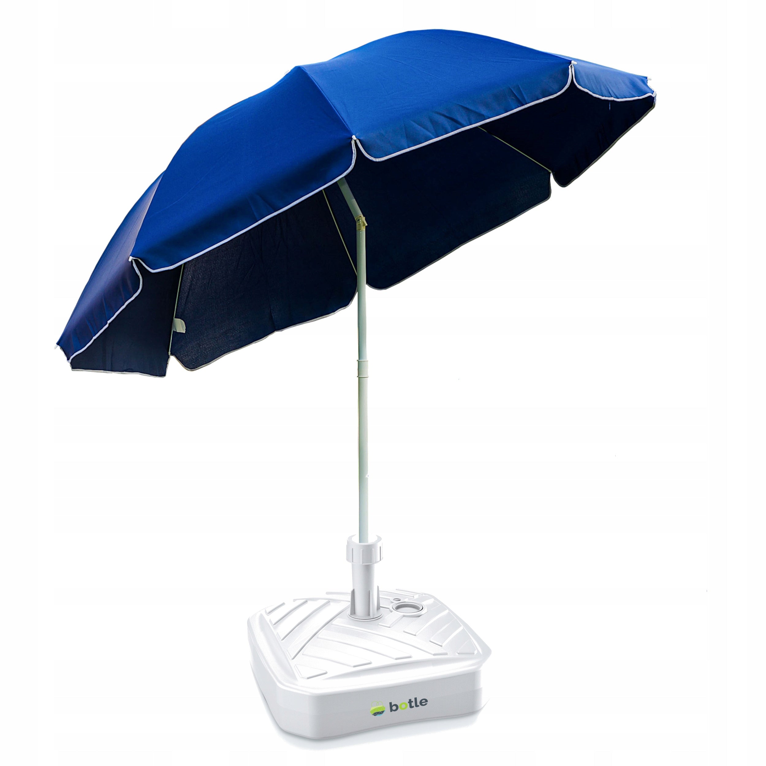 Beach Garden Umbrella 240cm Large Broken with Base Stand Square Set Color blue