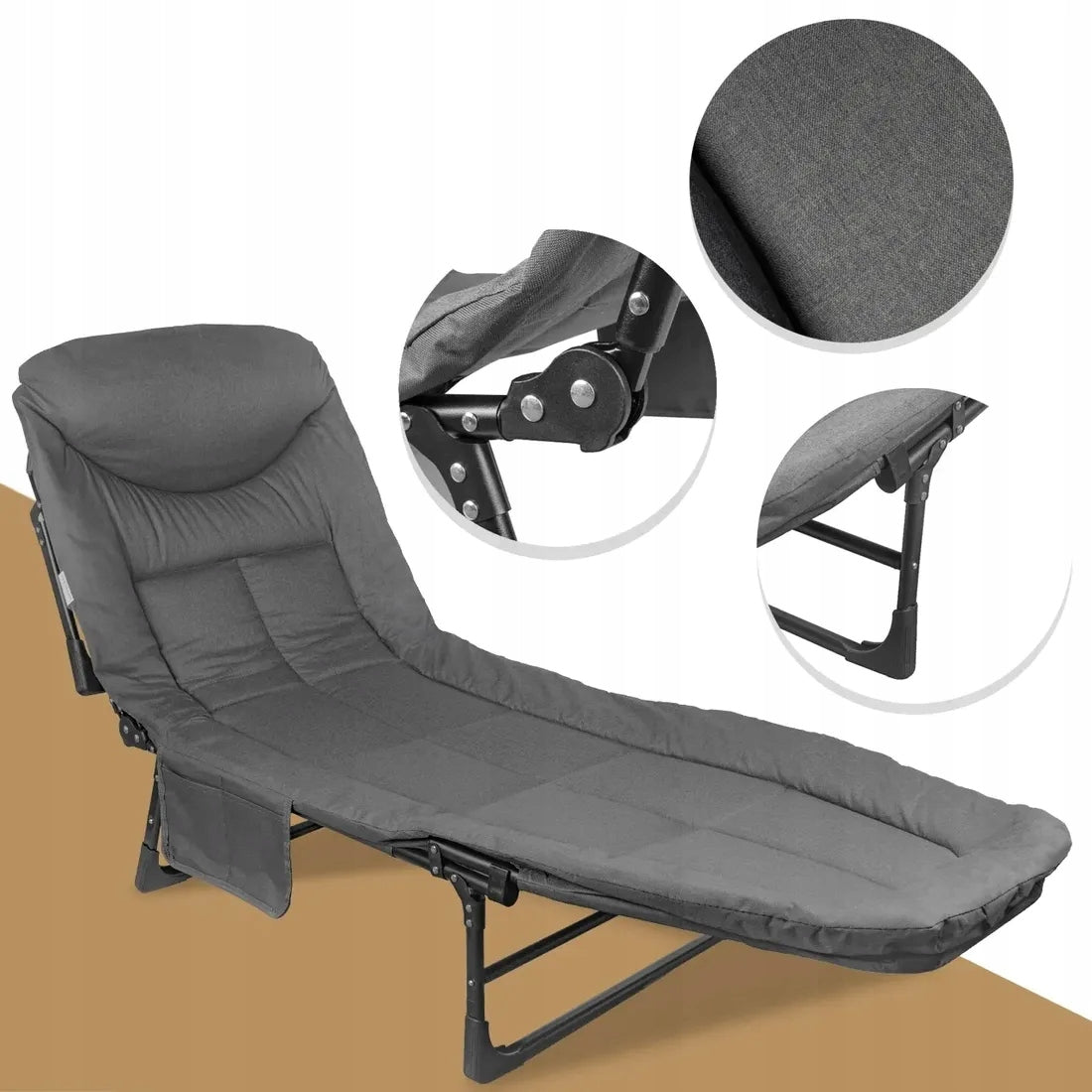 Beach Lounger Garden Folding Hiking Chair Couch Tourist Bed Manufacturer code Leżak plażowy leżanka turystyczny