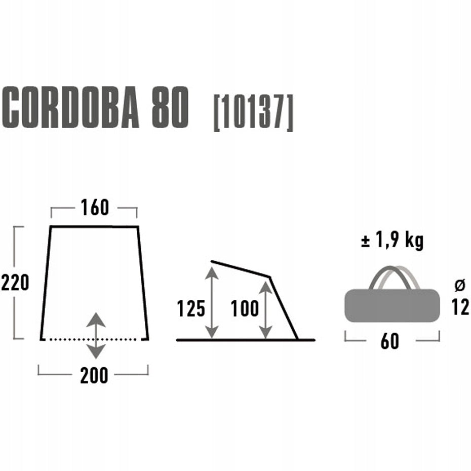 Beach Tent High Peak Cordoba 80 Screen UV Cover Brand High Peak