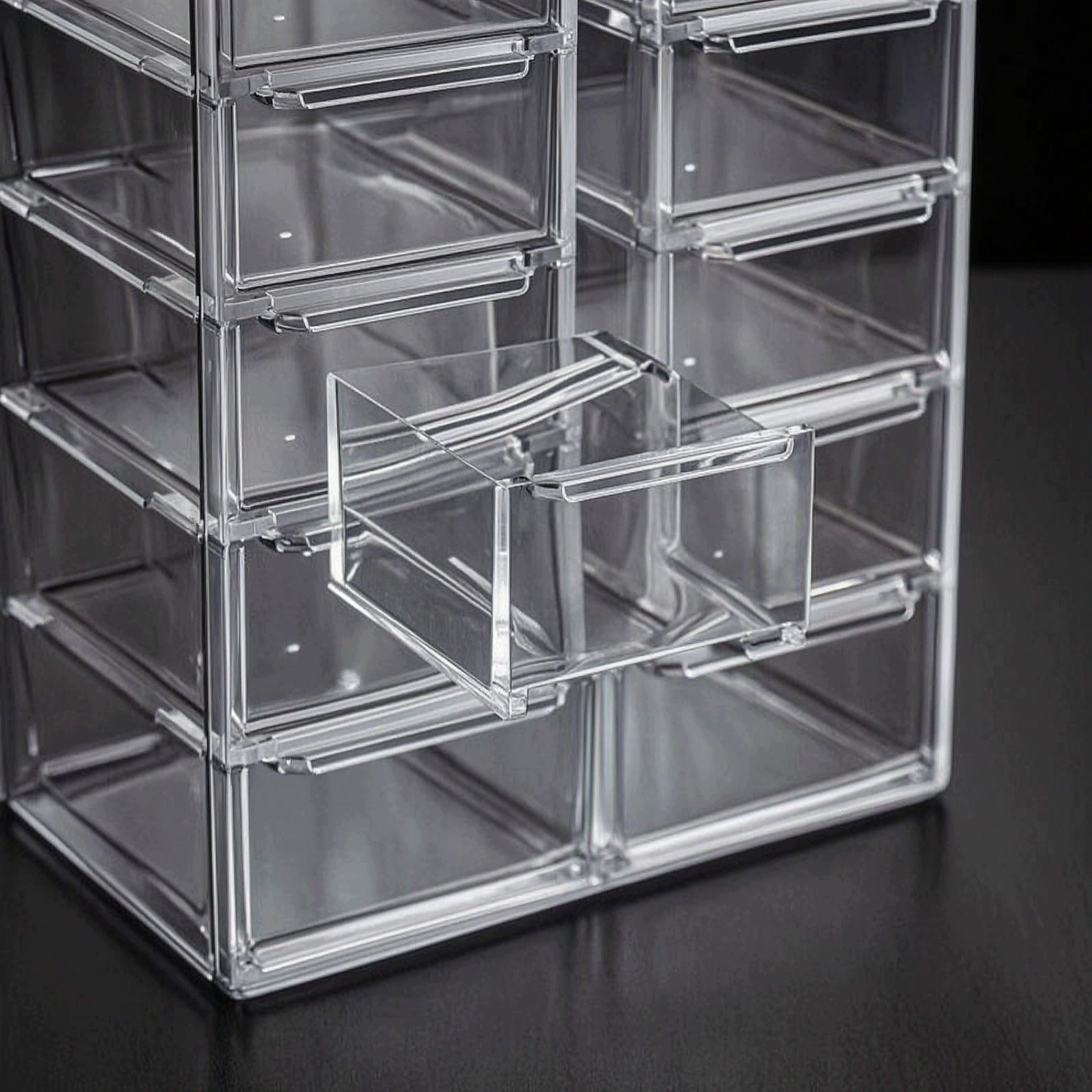 Bead Organizer with 12 Drawers Clear Craft Storage Box with Drawers Brand no brand