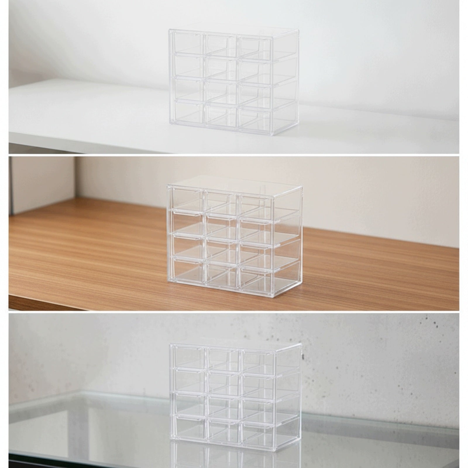 Bead Organizer with 12 Drawers Clear Craft Storage Box with Drawers Packaging status original