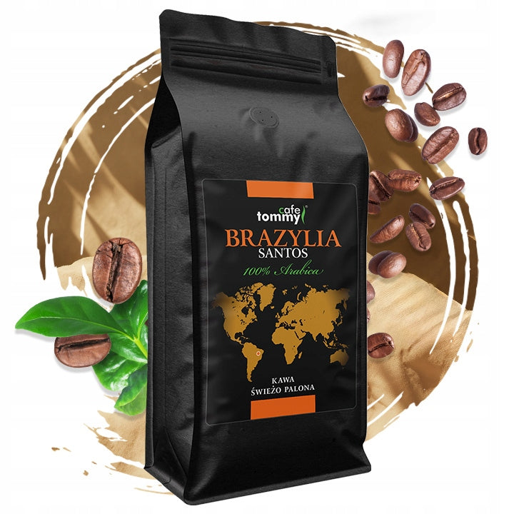 Bean Coffee 1kg Brazil Santos 100% Arabica Freshly Roasted - Tommy Cafe Packaging status original