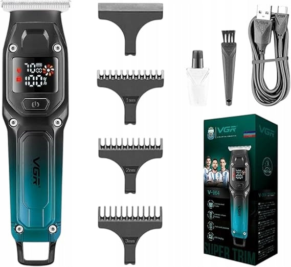 Beard Trimmer VGR Wireless LED Beard Trimmer Precision Packaging status original