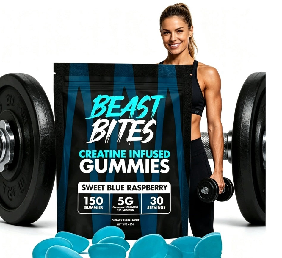 Beast Bites 150pcs Creapure – creatine gummies for athletes Packaging status original