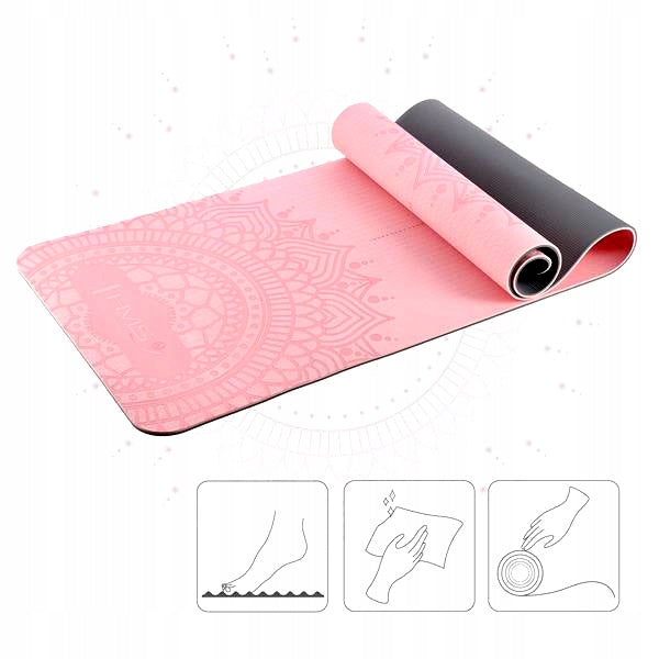 Beautiful Premium Exercise Yoga Mat Stable Soft 8MM With Pattern HMS Manufacturer code 5907059823190