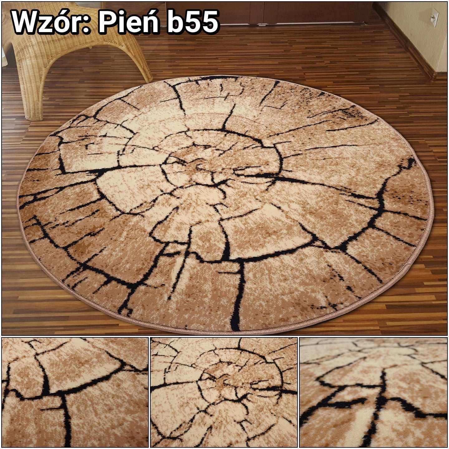 Beautiful Stylish Carpet ROUND CIRCLE Alfa 120X120 cm Mix patterns Brand Alfa