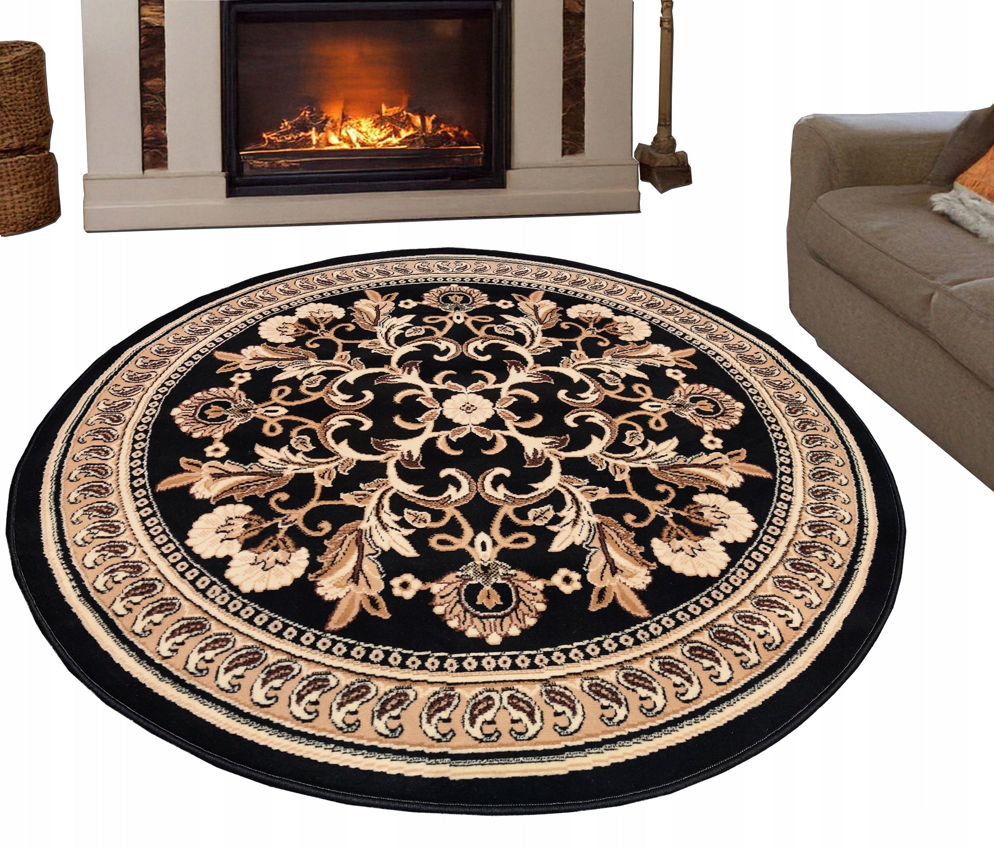 Beautiful Stylish Carpet ROUND CIRCLE Alfa 120X120 cm Mix patterns