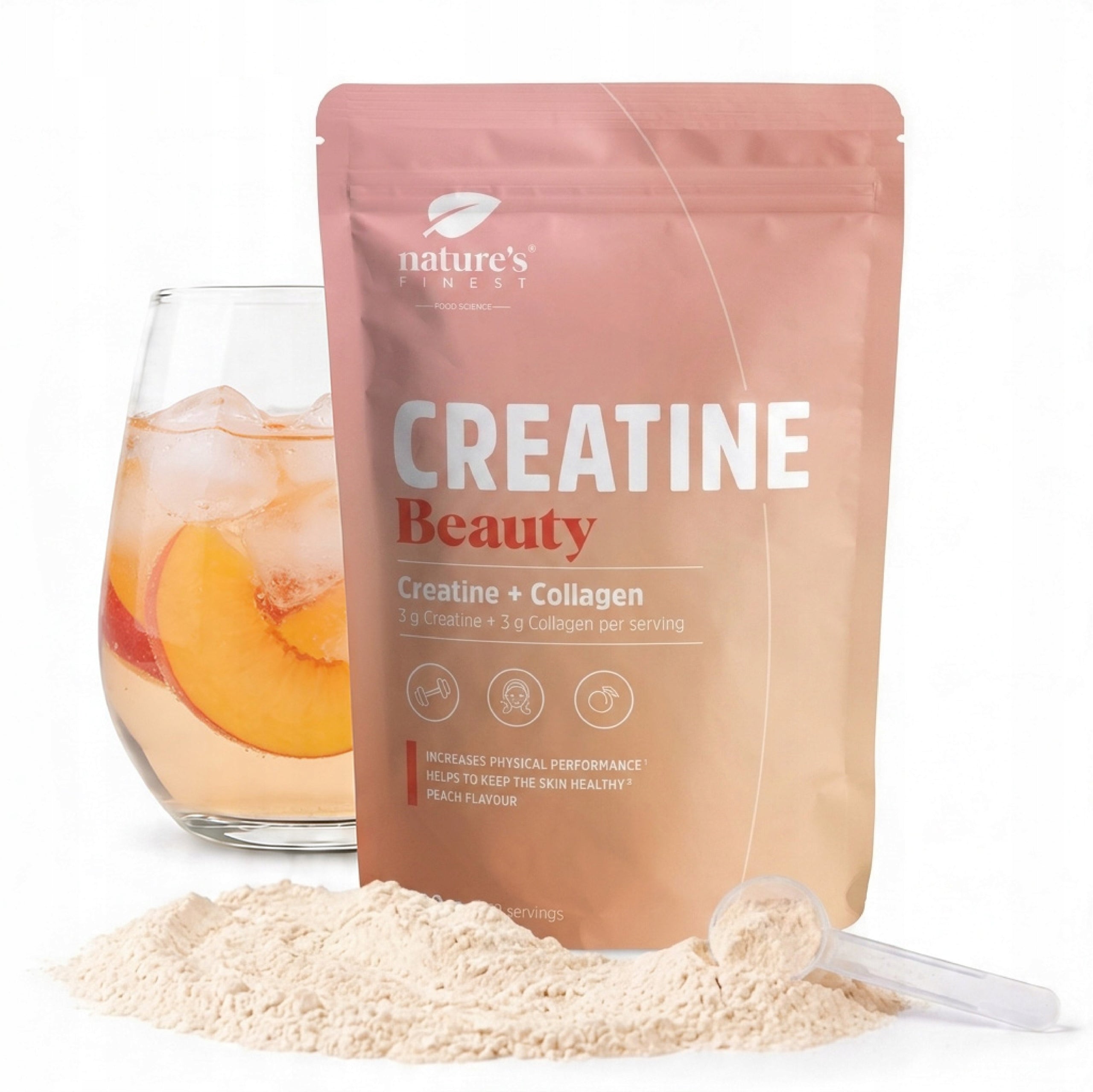 Beauty Creatine - Creatine, Collagen, Biotin and Vitamins, 300g - Peach