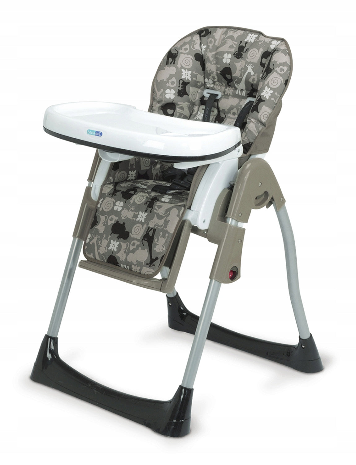 Bebe Due BEST ANIMALS Highchair with Adjustable Grey 6 m+