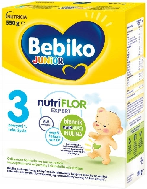 Bebiko Junior 3 Nutriflor Expert 3+ formula based on milk 2 x 550 g Brand Bebiko