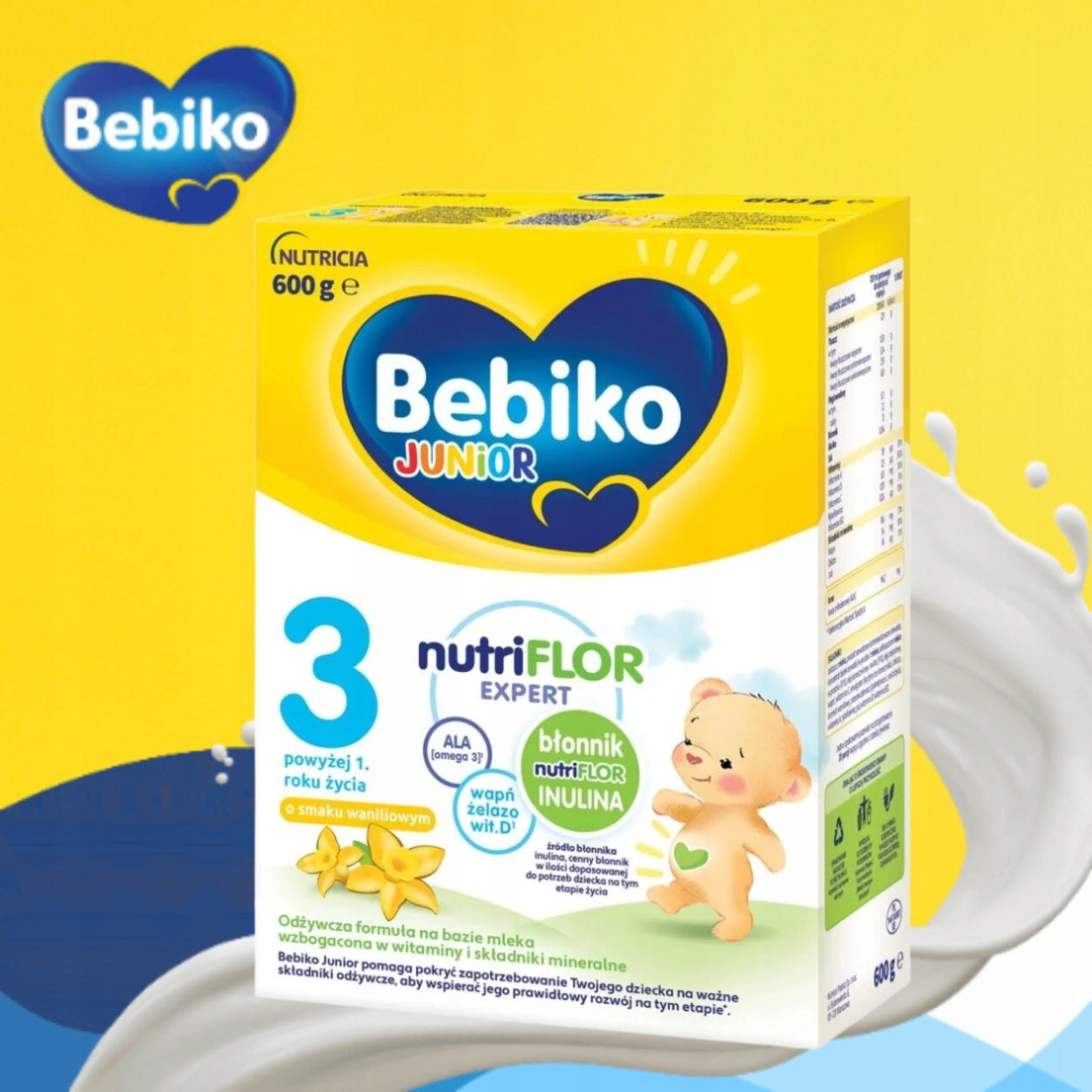Bebiko Junior 3 vanilla milk formula after 1 year of age 600g Grammage 600 g