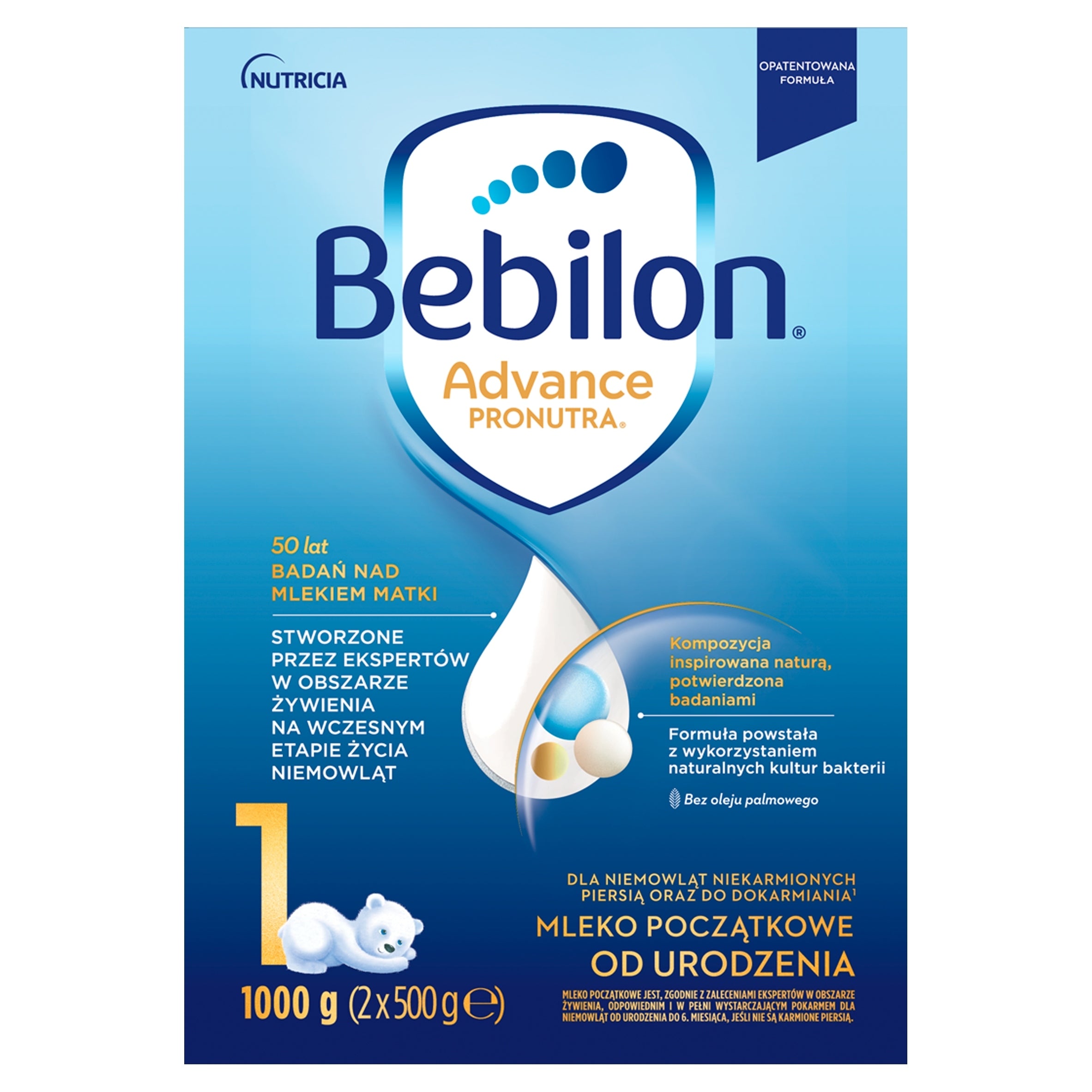 Bebilon 1 Pronutra Advance initial milk from birth 1000 g Brand Bebilon