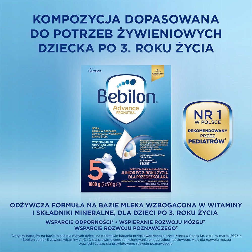 Bebilon 5 Advance Pronutra Junior nutritional formula 1000g x 2 pack. Brand Bebilon
