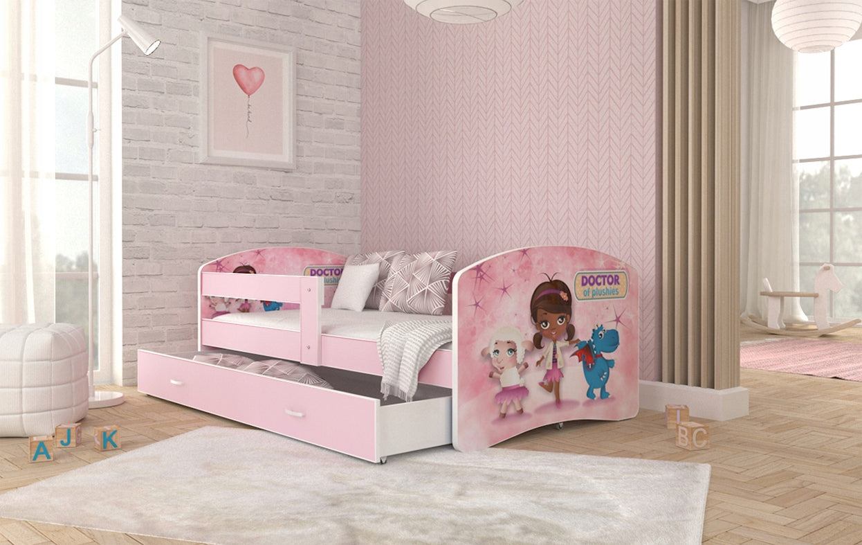 Bed 180x80 drawer + mattress + graphics LUKI Brand Eurotel