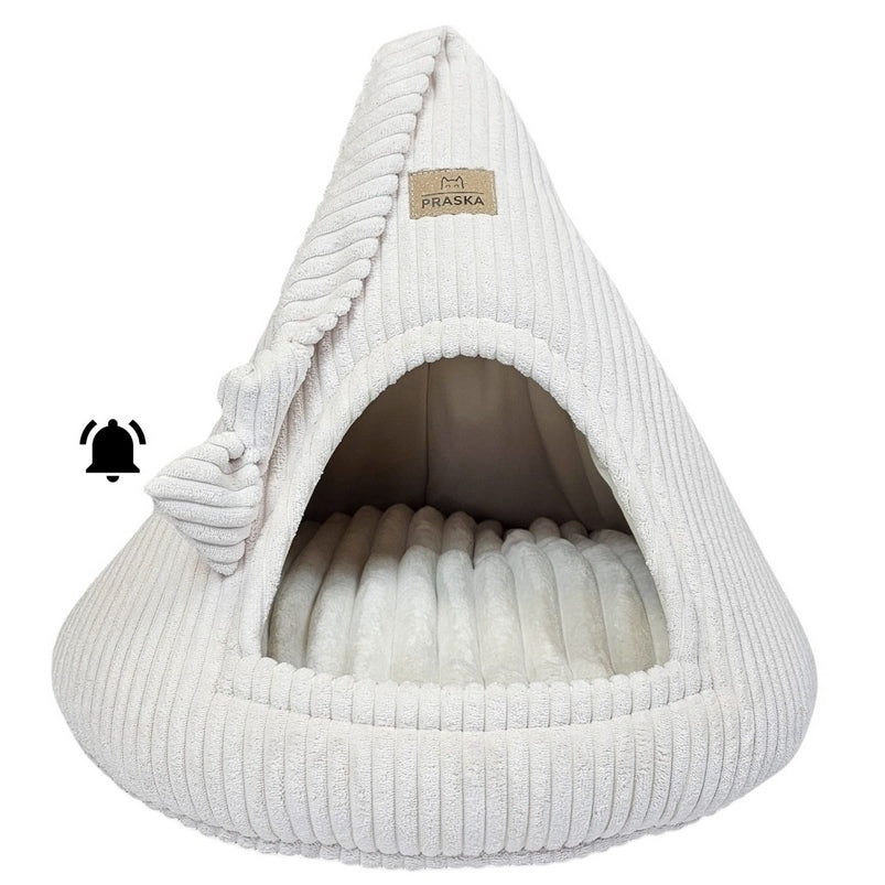 Bed BUDKA cat house up to 8kg RATTLE CAT CAP with toy 50cm COLORS Length 50 cm
