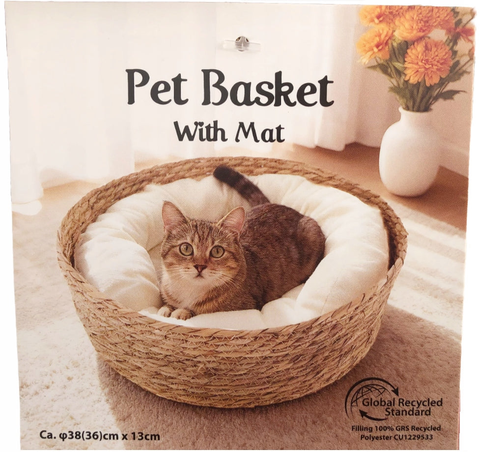 Bed Basket Cat Pillow Kitten Small Dog Soft Bed 38 cm Product width 37 cm