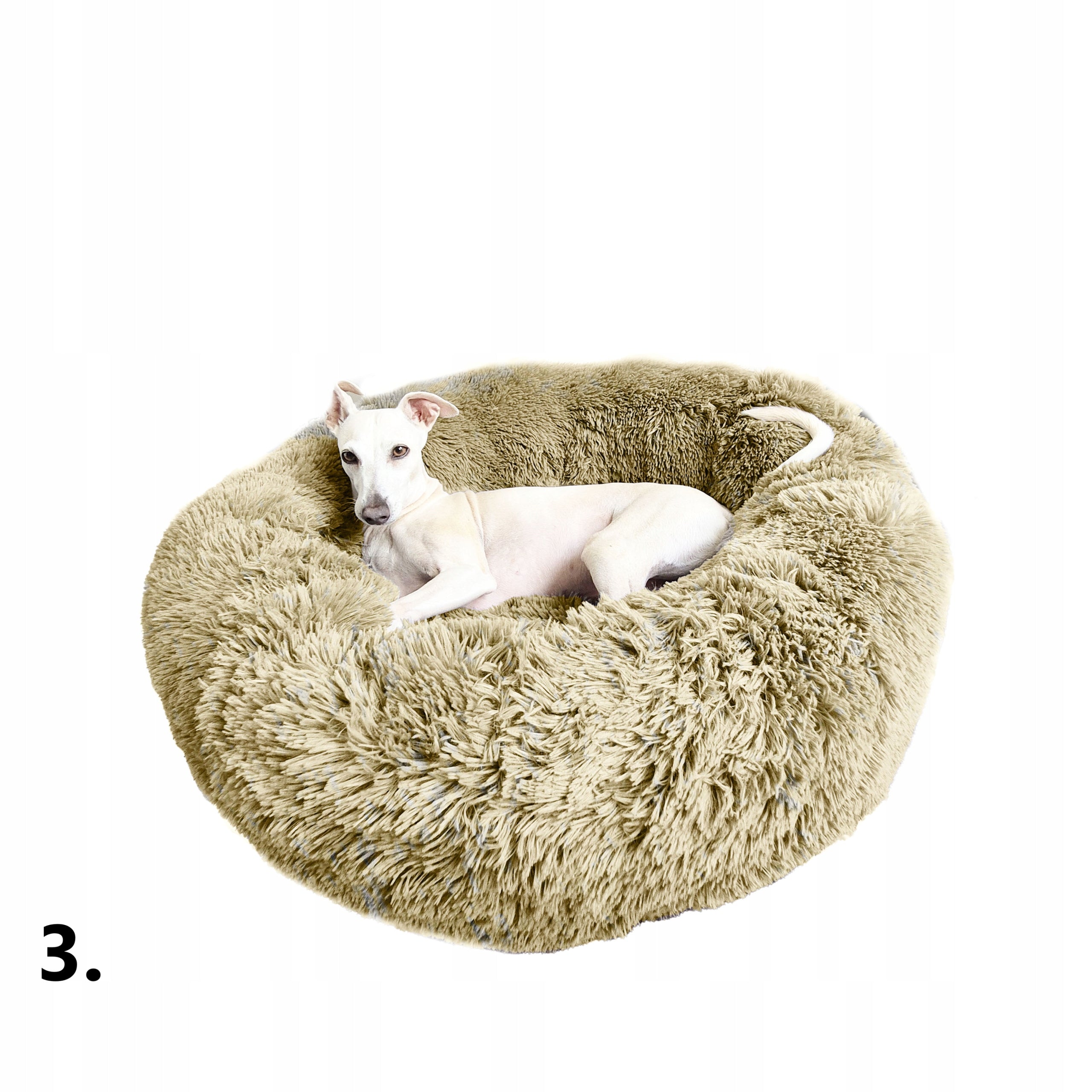 Bed Cloud for Dog and Cat Shaggy 80 Removable Cover Silver Length 80 cm