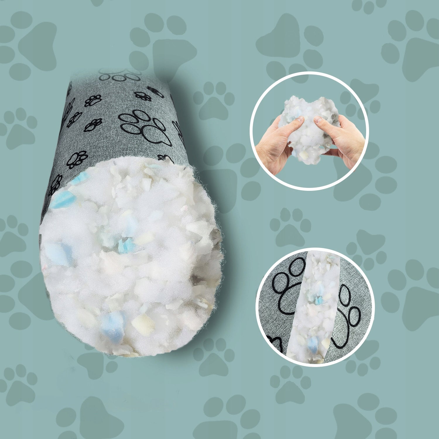 Bed Couch Soft Bed for Dog Waterproof Grey 120x90+Jasiek Length 120 cm