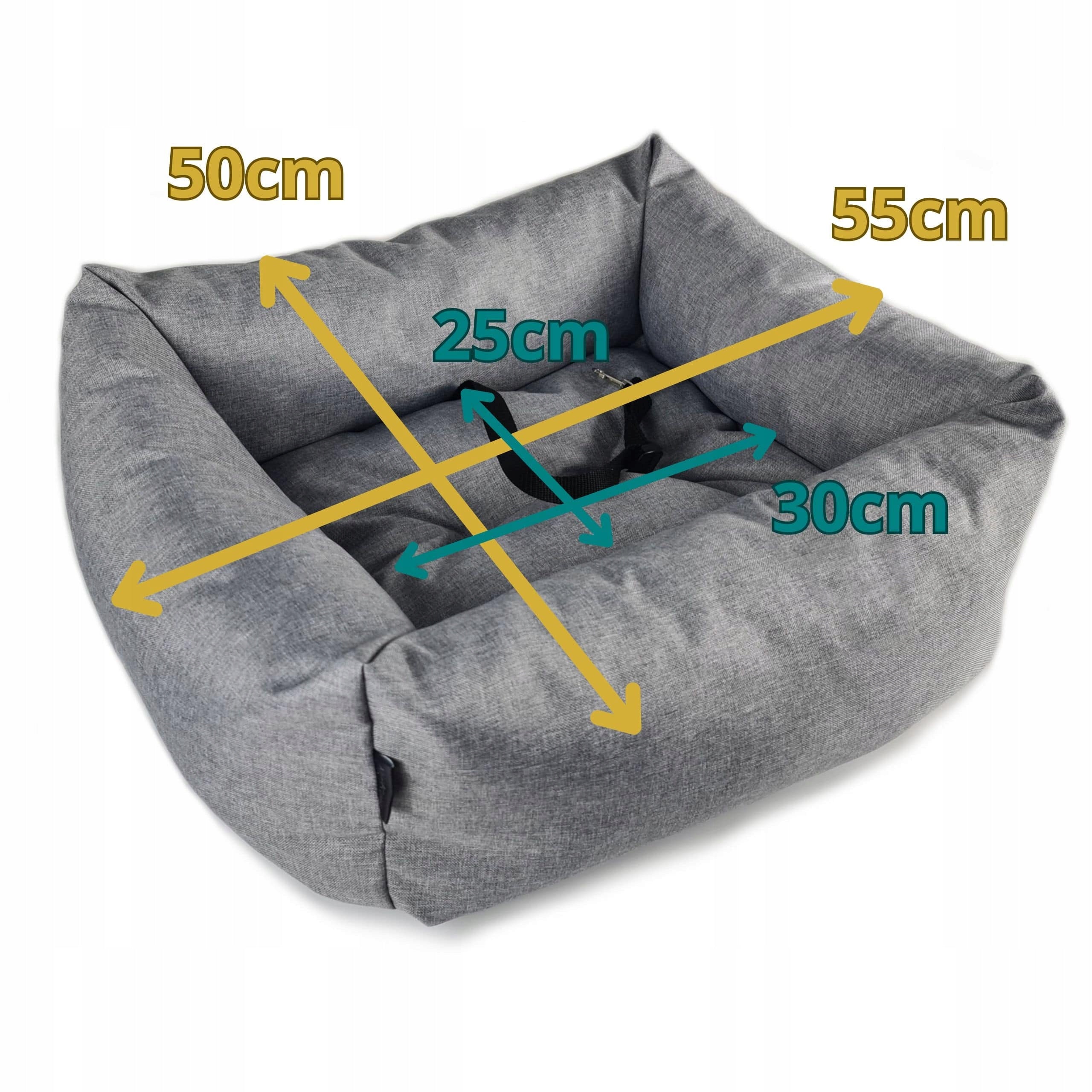 Bed - EXCLUSIVE LINE dog car seat with leash Main material fabric
