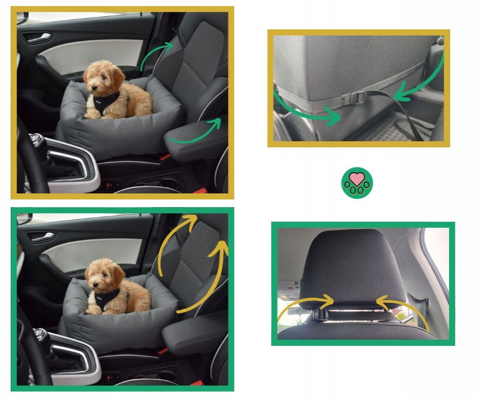 Bed - EXCLUSIVE LINE dog car seat with leash Packaging status original