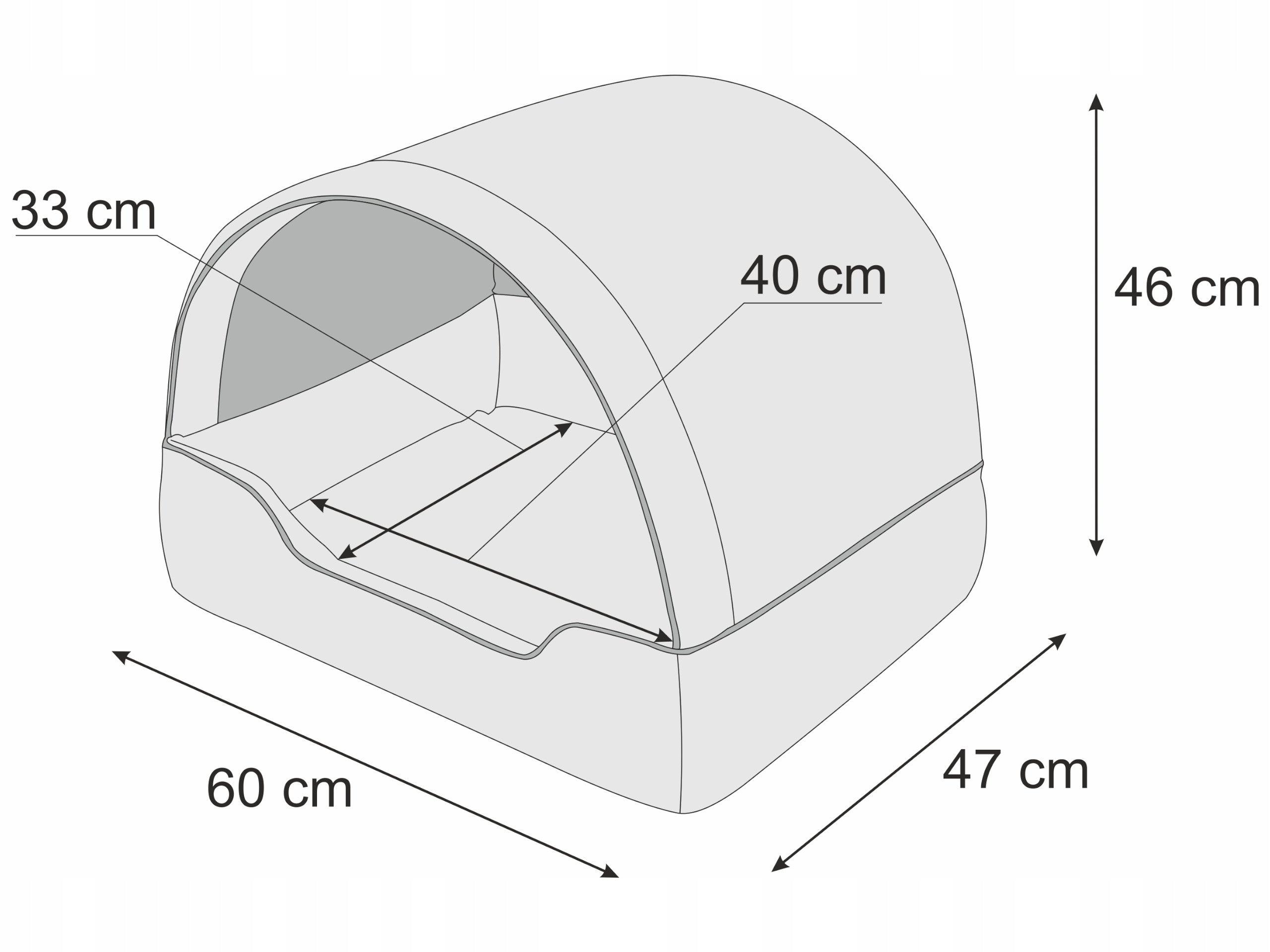 Bed and dog house, Couch with visor 60x47 Additional color other