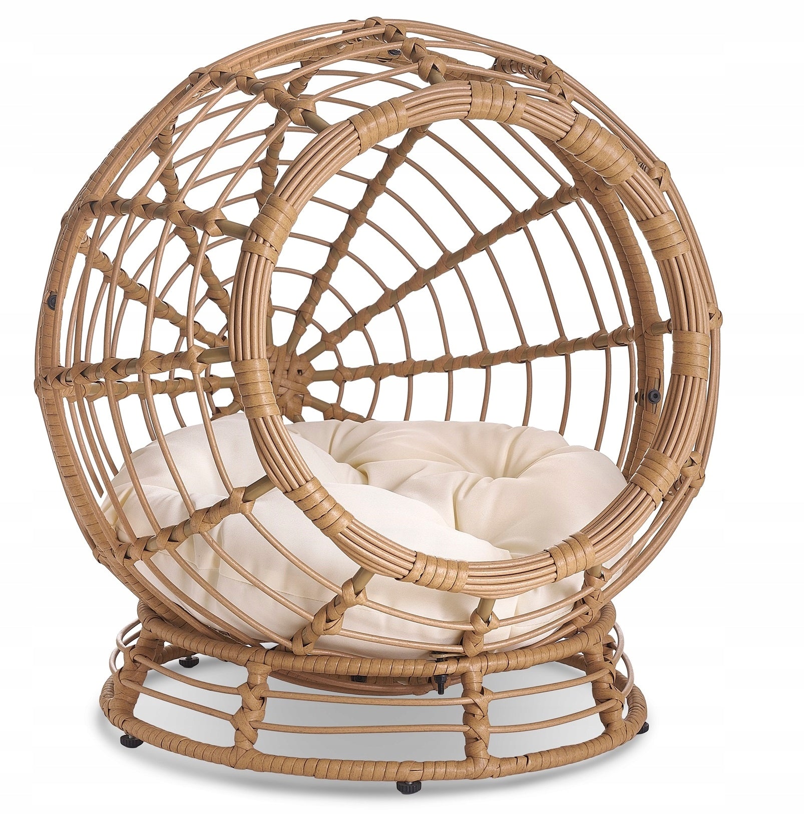 Bed cat or dog basket round rattan booth with pillow Packaging status original