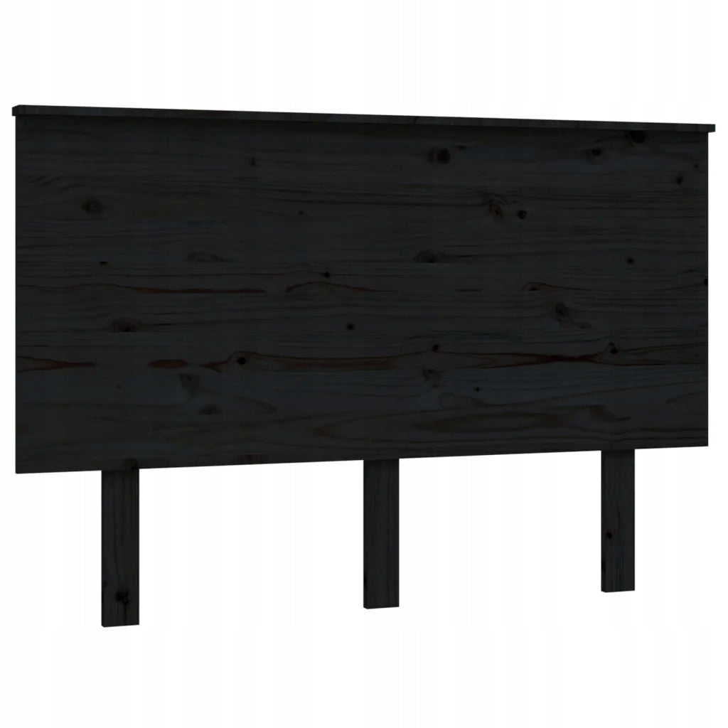 Bed headboard, black, 124x6x82,5 cm, solid pine wood Brand VidaXL