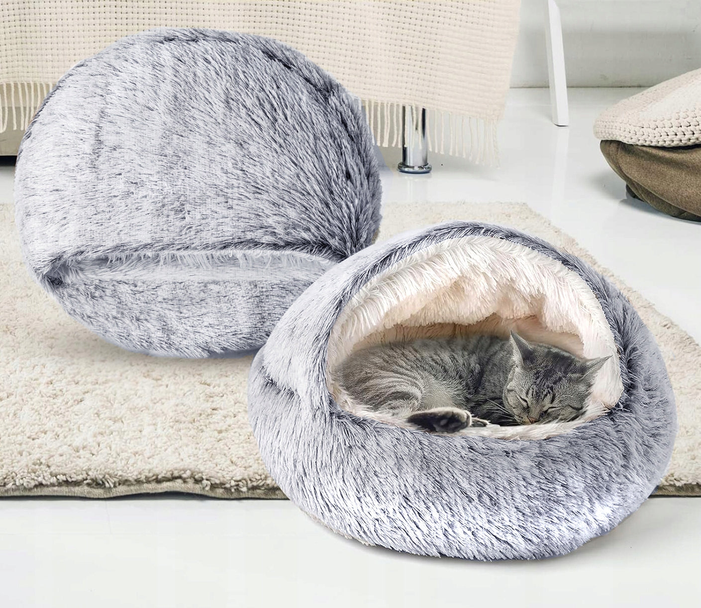Bed plush fluffy soft pillow cottage 2in1 for cat / dog (I049) Brand K&M