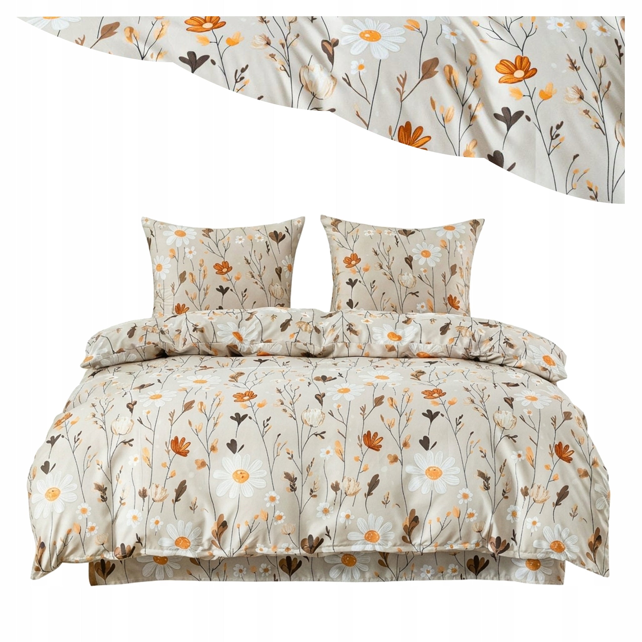 Bedding 140x200 Bedding Set 2-Piece 3D Flowers Multiple Patterns