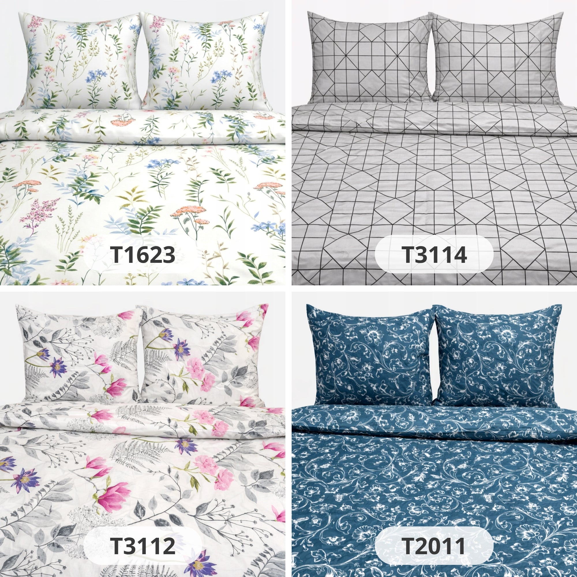 Bedding 140x200 cotton 2x pillowcase 70x80 set with zipper Poland patterns Packaging status original